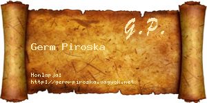 Germ Piroska névjegykártya