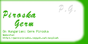 piroska germ business card